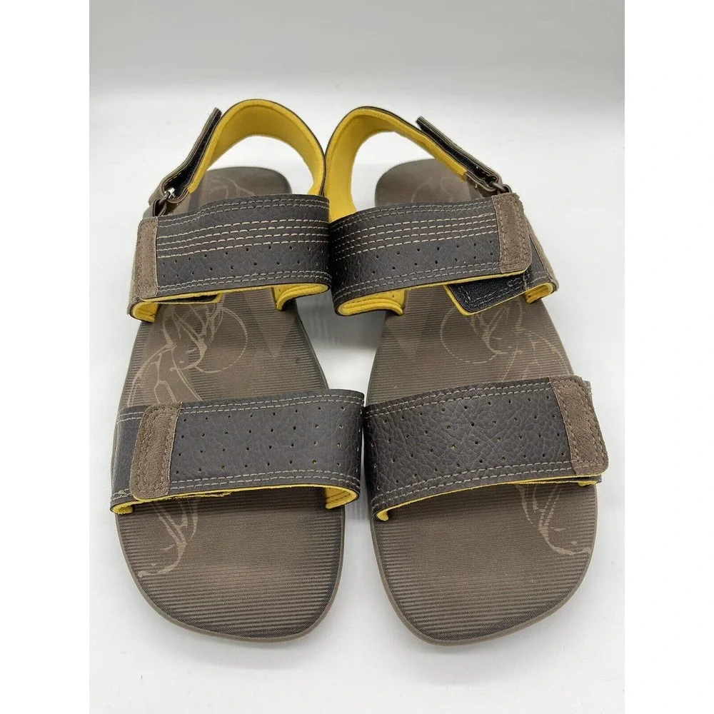 Cartago Grendene Men's‎ Sandals Size 12 Brown & Yellow Soft Insole